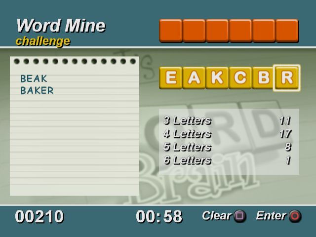 Margot's Word Brain screenshot 4 for Playstation 2